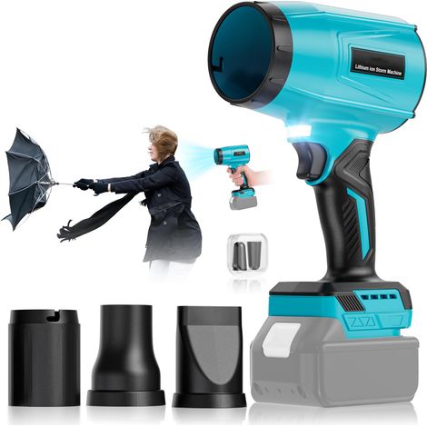Akku-Laubbläser Kompatibel Mit Makita 18V Akkus, 50000 U/Min Bürstenloser Hochgeschwindigkeits Motor, 850G Luftdruck,Tragbarer Gebläse Turbo zur Autoreinigung, Entfernt Staub und Schnee（ohne Akku）