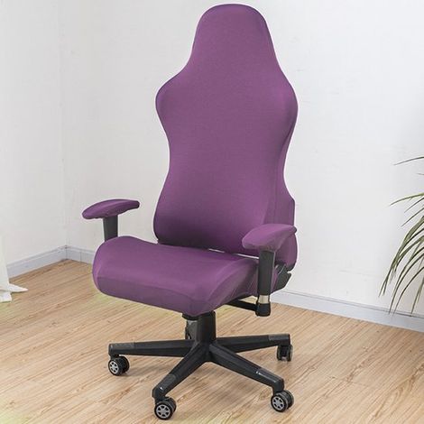 Housse de chaise gaming, housse élastique pour chaise gaming, housse universelle pour chaise de bureau, lavable, pour bureaux, salons, chambres, etc., rouge bordeaux. (1/5)