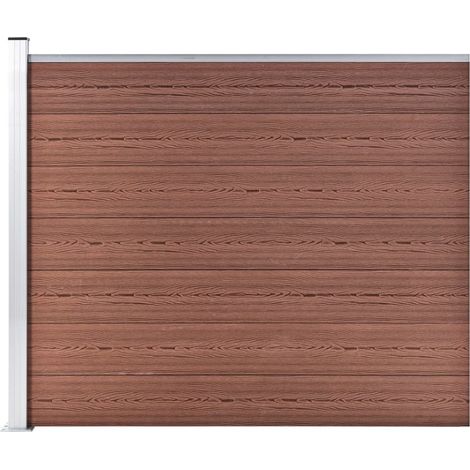 Zaunelement WPC 175x146 cm Braun