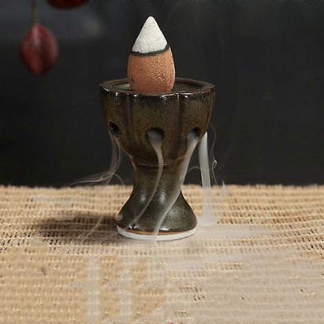 Fontaine Bouddha, support créatif en cascade, mini brûleur à reflux pour maison de thé, cônes, encensoir en céramique, décoration pour la maison ou le bureau