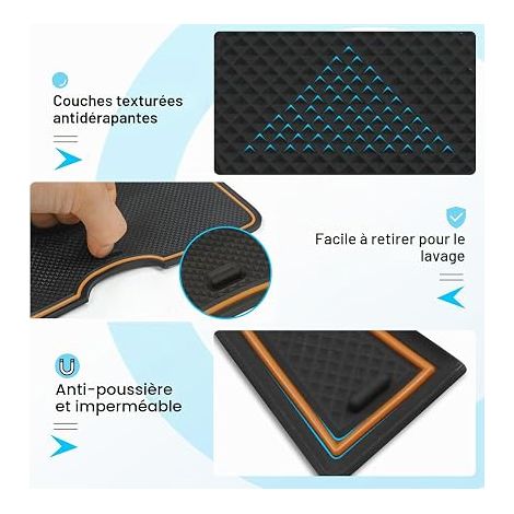 Compatible with 2022-2024 Electronic Automatic Box Anti-dust Mat Non-Slip Interior Door Cup Arm Box Storage Mat Accessories Bronce (1/4)