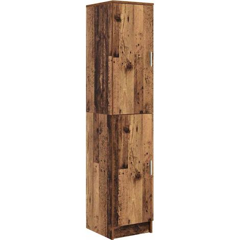 Buffet Haut Armoire Bois ancien 35 x 39 x 168 cm (1/5)