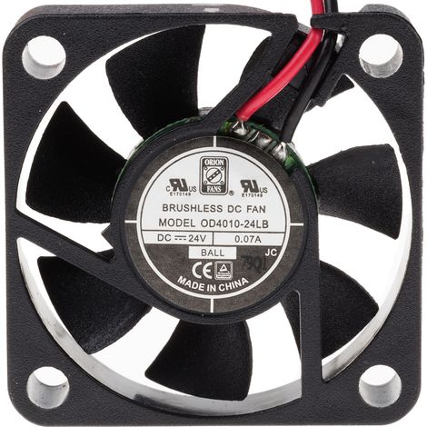 Ventilateur axial RS PRO 24 V c.c., 8.5m³/h, 40 x 40 x 10mm, 1.68W ( Prix pour 1 )