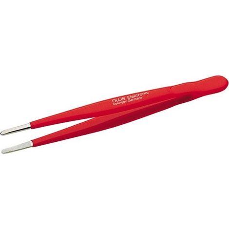 Pince à épiler NWS avec pointes fines arrondies et intérieur rainuré, longueur 145 mm.