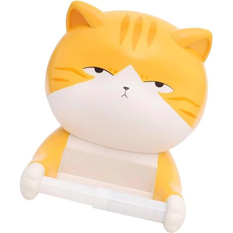 Porte-papier toilette fonctionnel avec sculpture de chaton, design (1/5)