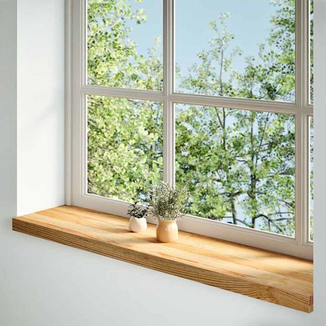 Appuis de fenêtre 2 pcs marron clair bois de chêne massif (1/5)