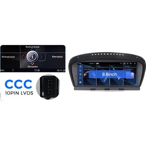 Autoradio, multimédia intégré, installation facile, compatible avec BMW Série 3 / 5, Android 14 Auto Car, CCC 10Pin LVDS 6-128G (1/2)