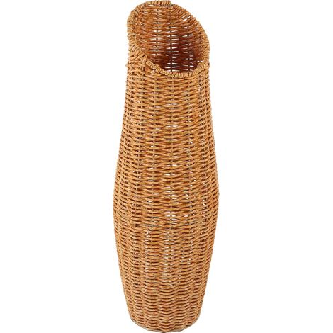 Extragroße Bodenvase aus Rattan für Trockenblumen – eine elegante und praktische Inneneinrichtung für Wohnzimmer, Büros, Hotels und Restaurants.