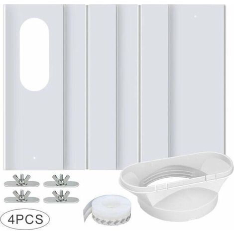 Tragbares Klimaanlagen-Fensterset mit Universalkupplung, verstellbarer, verstärkter PVC-Platte, Fensterdichtung, Klimaanlagen-Fensterlüftungsset für Schiebetüren und 10 cm Abluftschlauch (1/5)