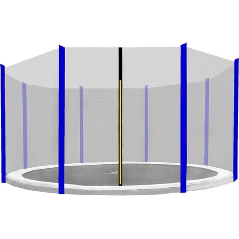 Rete di protezione Aga 366 cm per 8 pali Rete nera / Blu