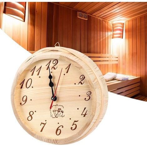Temporizador de madera para sauna - Reloj de pared para sala de vapor, accesorio sencillo para sauna y decoración de spa en casa (1/5)