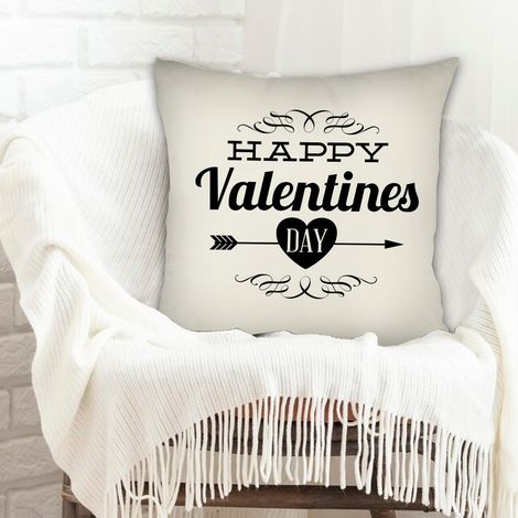 Housse de coussin 45x45 cm en polyester lavable en machine pour canapé ou lit décoration de la saint-valentin (1/5)