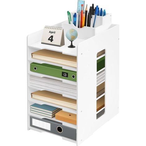 YORKING Stapelbare A4-Briefablage aus Vliesstoff - Praktische Dokumentenablage für Büro, Schule & Homeoffice - Büro-Organizer mit Mehreren Ablagefächern (7-Fach) (1/5)