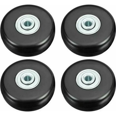 BUNTHAUS INHHUB Kofferrollen, 50 mm, Hochleistungs-Gepäckreparaturrollen, universelle, leise Gummi-Ersatz-Lenkrollen, 4er-Set, Ersatzrollen für Koffer/Gepäck/Tasche – INHHUB