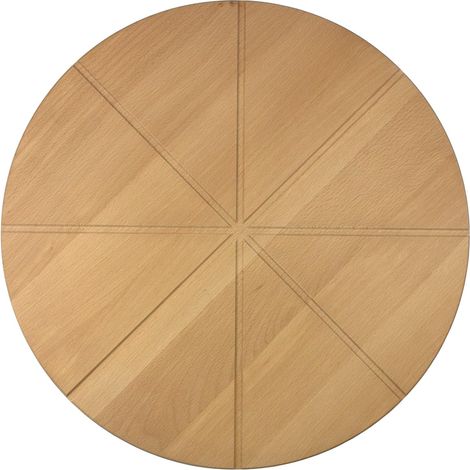 Plafonnier Cristal Planche à Pizza Ronde - 1 Pièce - Hêtre Naturel - Rainures de Découpe - Et Présentation - Diamètre 30 (1/5)