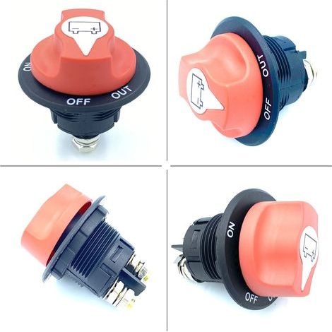 12V–48V Kfz-Batterietrennschalter, Batterietrennschalter/Stoppschalter, max. 32V, 100A Dauerstrom, 150A Ruhestrom, Batterietrennschalter (1/4)
