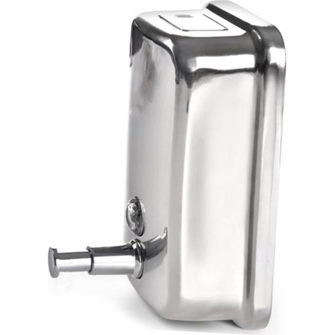 Distributeur Mural Savon Liquide Inox Pompe Manuelle Rechargeable pour (1/5)