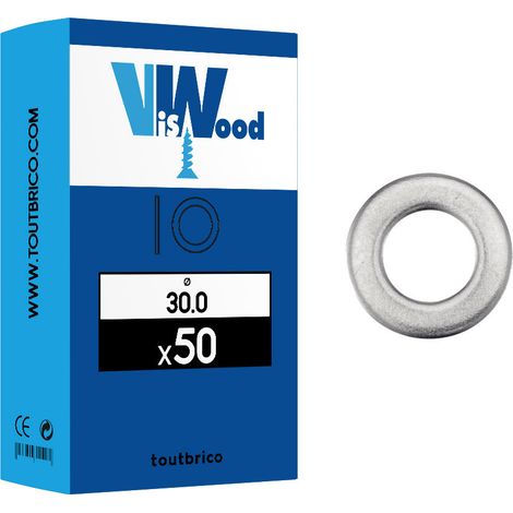 50 rondelles Ø 30mm type Z zingué - Viswood