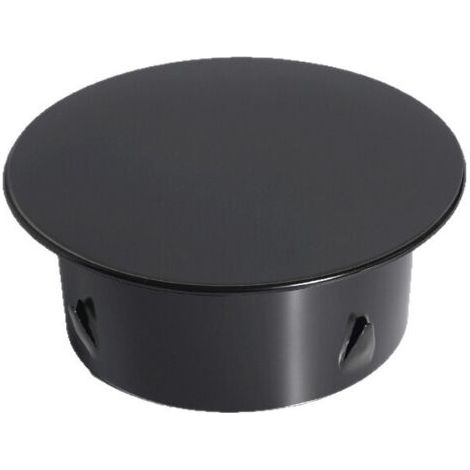 Couvercle de cheminée - Pour tuyaux de poêle - Acier inoxydable - Avec boucle réglable - Noir - Pour tuyaux de 200 mm (1/5)