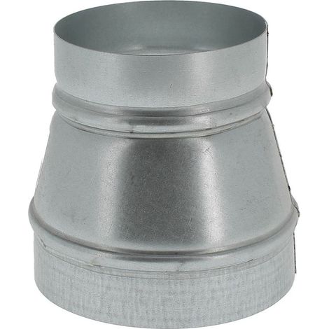 Vents – Réducteur en acier galvanisé Ø 125/100mm – Raccordement conduits ventilation ronds – Limite problèmes acoustiques – Compatible gaine alu/PVC