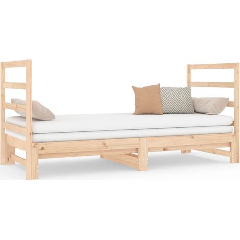 Maison Exclusive - Dormeuse Estraibile 2x(90x190) cm Legno Massello di Pino