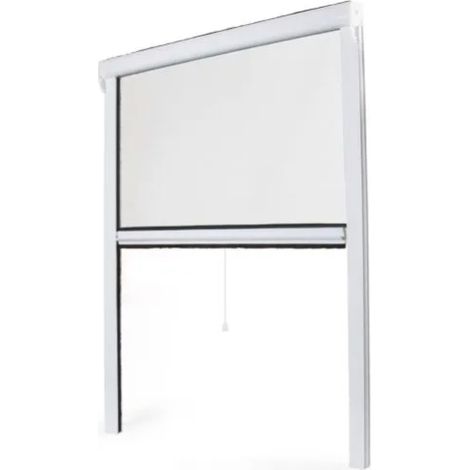Store Moustiquaire Recoupable PVC Blanc - L 150 x H 160 cm