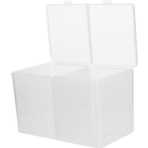 Lot de 2 boîtes de rangement pour cotons-tiges cosmétiques, conteneurs de rangement de bureau, porte-coton-tiges tendance et sûr