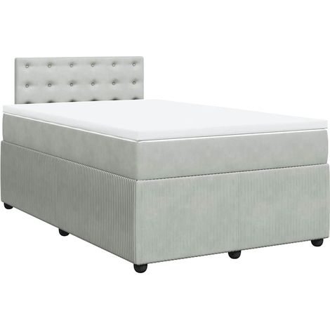 Maison Exclusive - Boxspringbett mit Matratze Hellgrau 120x200 cm