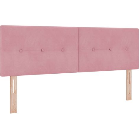 Maison Exclusive - LED Kopfteil mit LED-Lichtleisten Rosa 144 cm