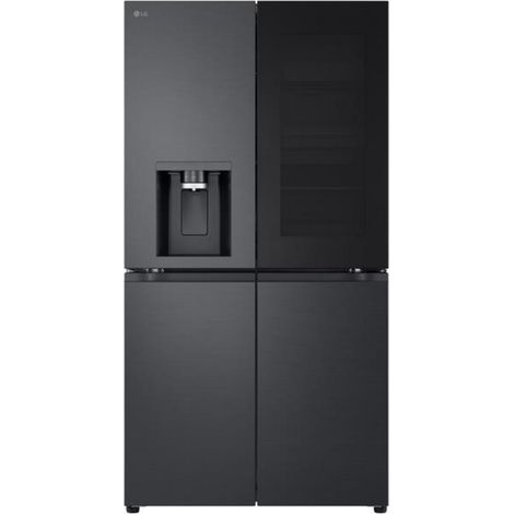 LG – Réfrigérateur américain 91cm 646L total no-frost noir acier – Volume réfrigérateur 385L – Congélateur 261L – Classe énergétique E – Technologie Door Cooling