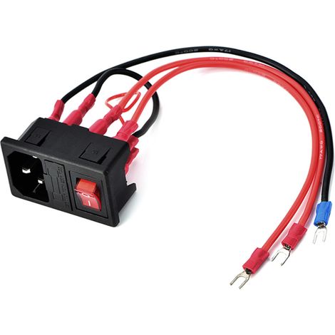 Module adaptateur de prise secteur Utype Plug 10A 220V/110V avec fusible pour imprimante 3D