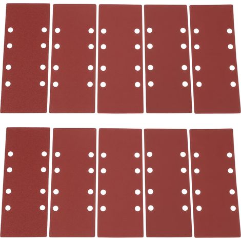 Lot de 50 Feuilles de Papier de Verre Brossé Carré 93 X 230 Mm pour Meubles en Bois Et Métal (grains 40 80 120 180 240) (1/5)