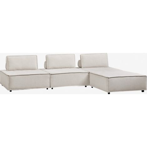 SKLUM 3-teiliges modulares Sofa und Ottomane im Stoff Vermont                                   