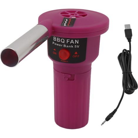 Ventilateur de cuisson électrique portable 5V pour barbecue avec câble USB, idéal pour le camping, la randonnée et les pique-niques. (1/5)