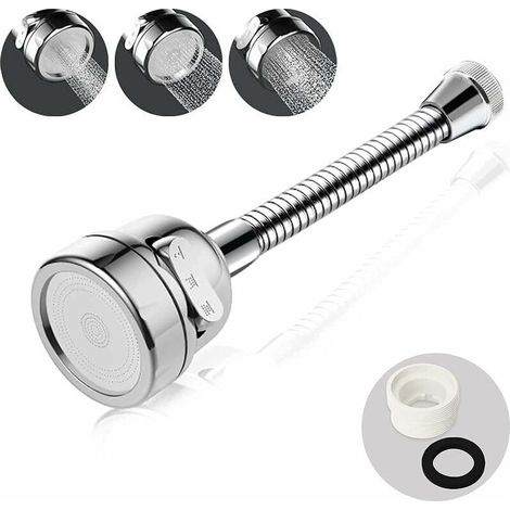 Buse de douche rotative et réglable avec filtre, pour robinet de cuisine, modèle Bathroom123-A, permettant d'économiser l'eau. (1/5)