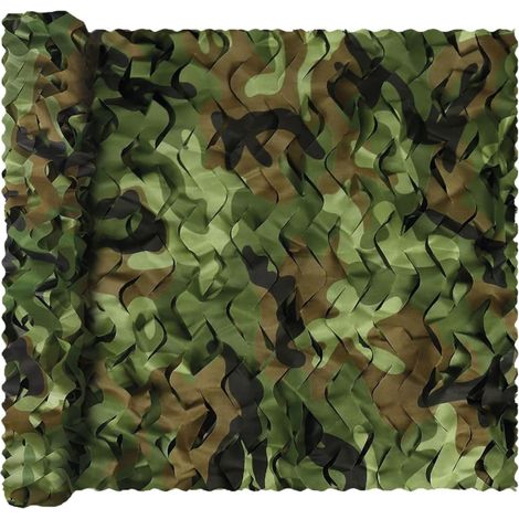 Filet de Camouflage 3 × 4 m, Toile d'Ombrage Résistante aux UV pour Jardin, Terrasse et Extérieur, Filet Occultant et Protection Solaire (1/4)