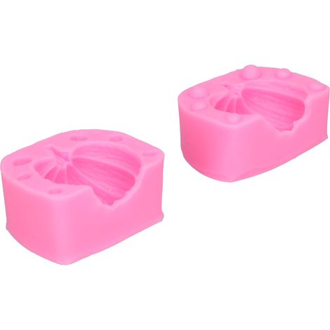 Moule en silicone en forme de citrouille, motif dessin animé, de qualité alimentaire, pour la pâtisserie, la crème glacée, les gâteaux et même la fabrication de savons artisanaux (rose). (1/5)