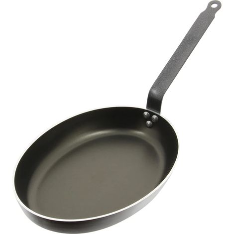 De Buyer 8181.32 - Padella per pesce antiaderente Choc, ø 32 cm Ovale L 36cm / l 26cm / H 4,3cm (1/5)