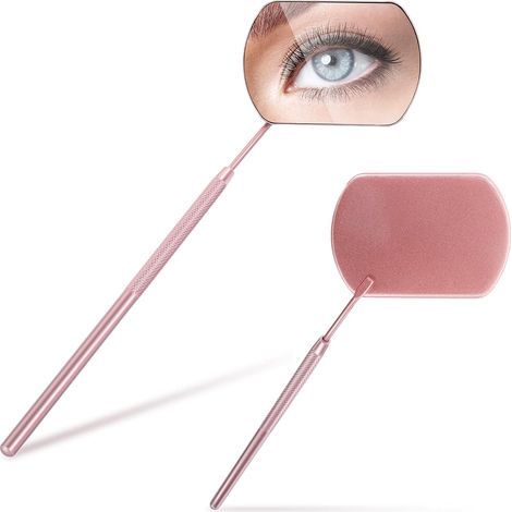 Miroir d'extension de cils carré - Couleur dorée - Outil d'examen de la bouche (1/5)