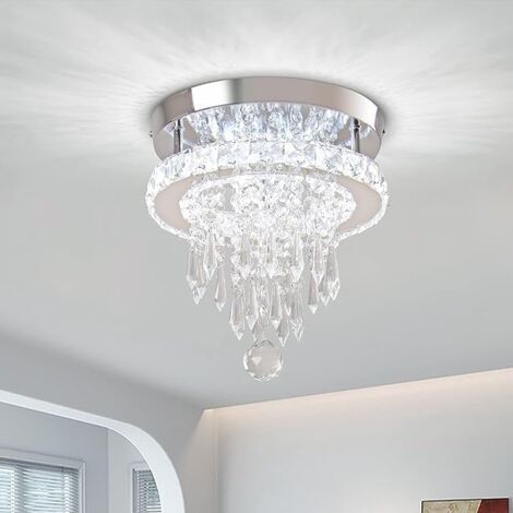 royaluxe- Luminaire Plafonnier Moderne Plafonnier Led En Cristal K9 Lampe De Plafond D'Intérieur Pour Salon, Chambre À Coucher, Couloir, Blanc Froid