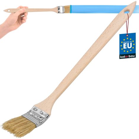 Pinceau pour radiateur 36 mm - Angle - Pinceau à lasure - Pinceau de Peinture - Pinceau en Bois pour Les endroits Difficiles d'accès (1/5)