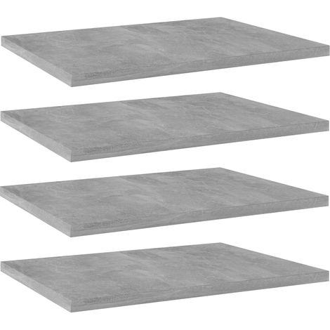 Bücherregal-Bretter 4 Stk. Betongrau 40x30x1,5 cm Holzwerkstoff