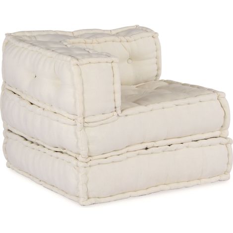 Modulares Sofa 4 pcs Creme Stoff vidaXL