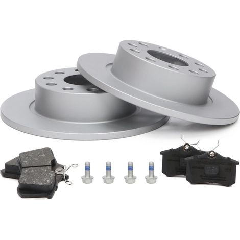 Juego de discos y pastillas de freno recubiertos traseros para AUDI, SEAT, SKODA, VW (1/5)