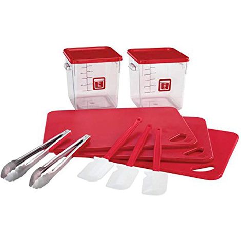 BRB Set de cuisine pratique pour la préparation et le stockage des aliments et des aliments (rouge)