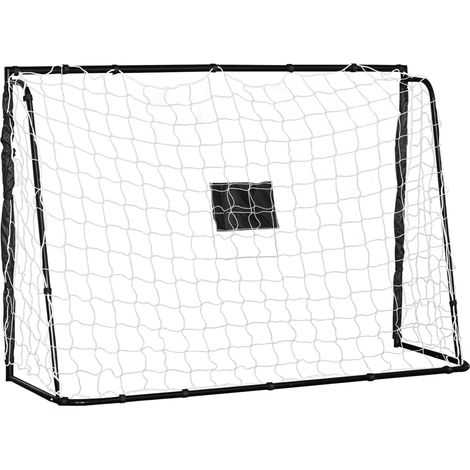 Homcom – But de football cage futsal 186L x 62l x 123H cm – Châssis métal époxy anticorrosion – Filet PE résistant aux UV – 4 piquets d'ancrage inclus