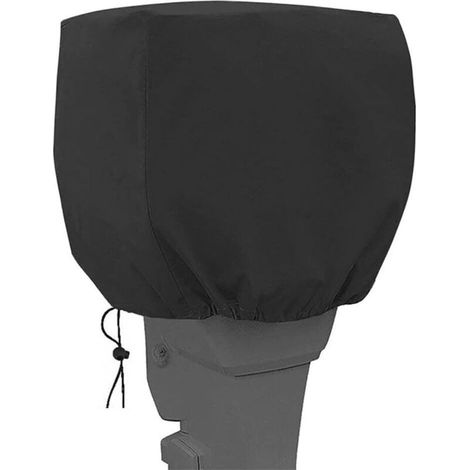Housse de protection pour moteur hors-bord – Matière imperméable en polyester 600D Oxford – Compatible avec hors-bord de 15 à 30 chevaux – Dimensions : 56 × 30 × 40 cm – Noir (1/4)