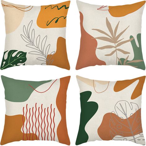 Ahlsen Set mit 4 Kissenbezügen 45 x 45 cm, moderne Kissenbezüge für Auto, Sofa, Heimdekoration