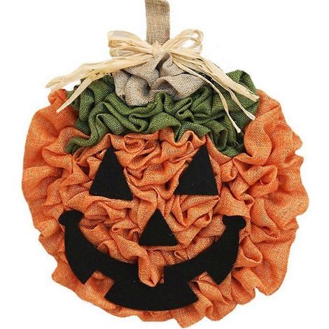 Kürbiskranz für die Haustür, Halloween-Dekoration, Herbstkränze für Erntedankfest