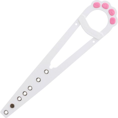 Butée de porte pour chat - Sangle ajustable pour maintenir ouvertes les barrières pour animaux et les portes intérieures - 7 tailles, blanc (1/2)